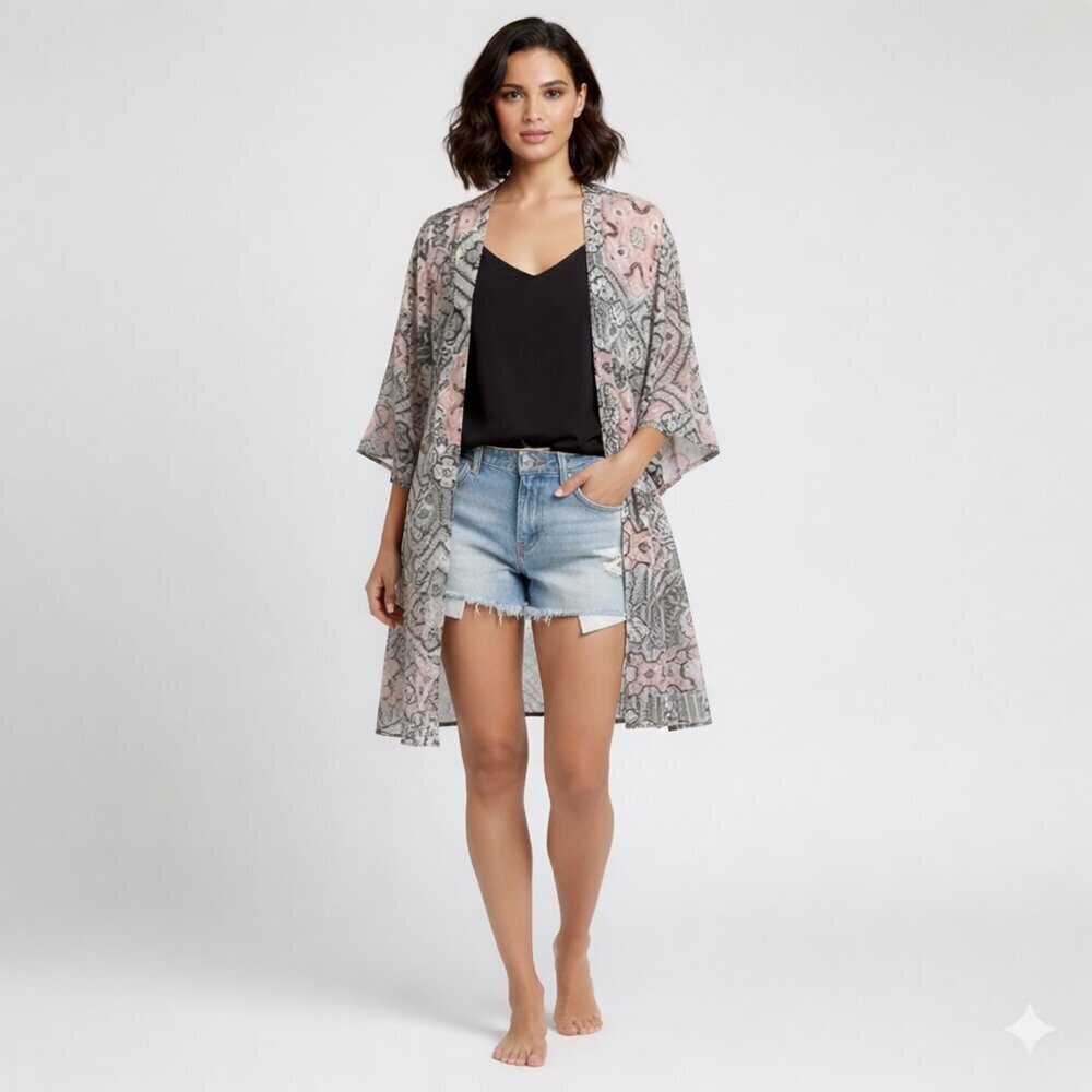 Tahari Boho Print Kimono